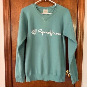 Spoonflower Employee Crewneck Pullover Sweater Size Small Unisex